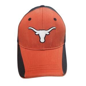 Vintage University of Texas Longhorns Fitted Hat Cap Orange Gray NCAA One Size
